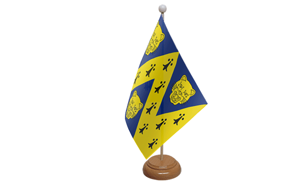 Shropshire New Small Flag with Wooden Stand